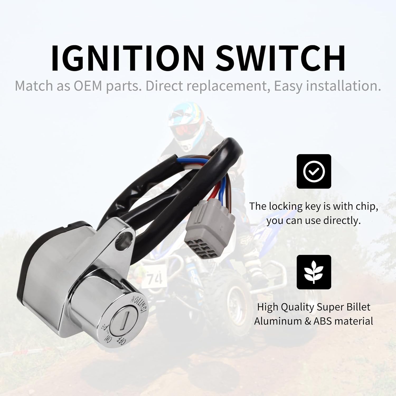 Compatible with Kawasaki Vulcan 1500 1998-2008 27005-1215 27005-1256 Motorcycle lgnition Switch with 2 Lock Keys