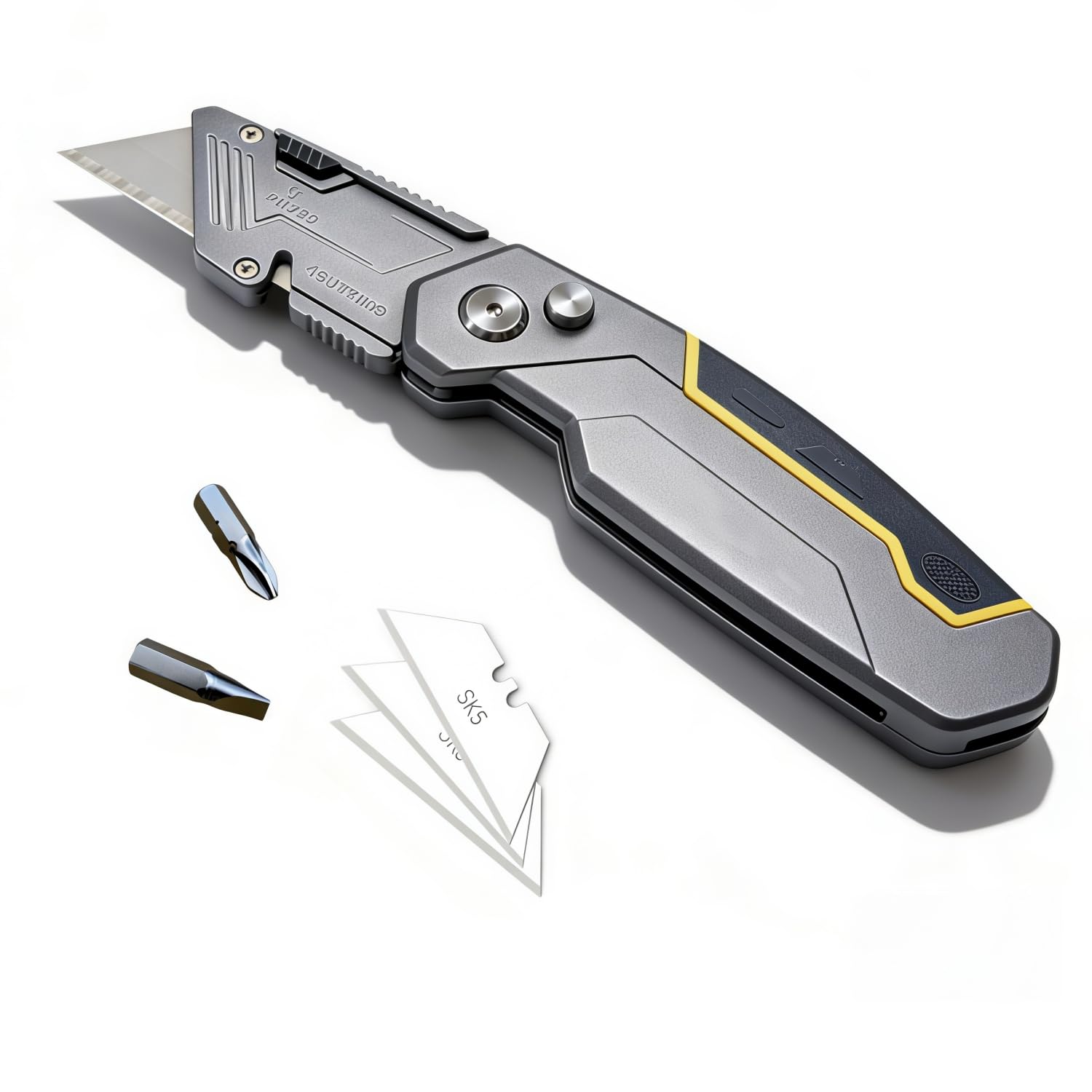 Utility Pocket Box Opener, Portable Stainless Steel Folding Cutter with Key Ring, Mini Lightweight EDC Gadgets Pocket Multi Tool for Outdoor Camping Hiking Packaging Craft DIY Use