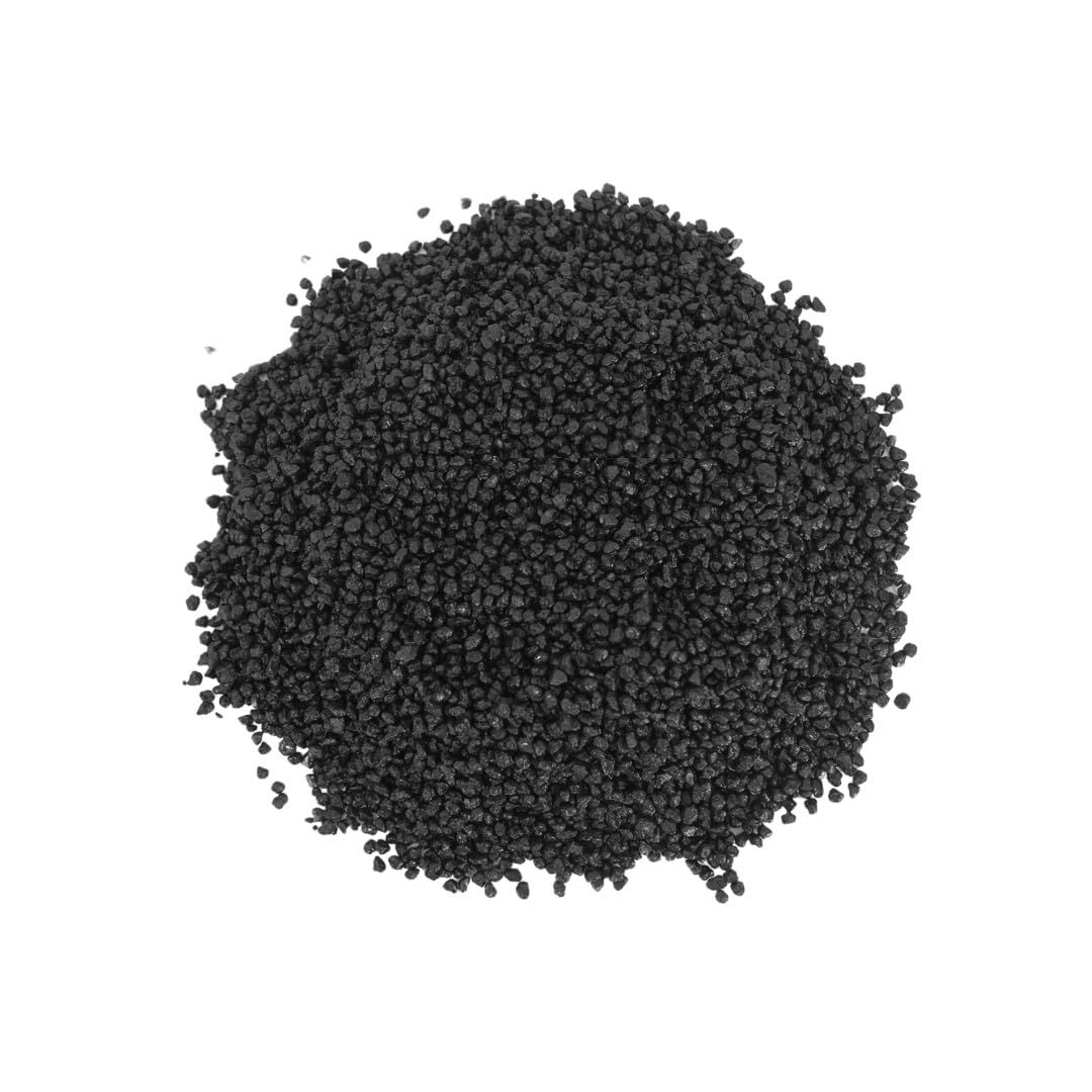 AquaOne 25 kg de gravier de quartz noir 1 à 2 mm – Gravier d'aquarium pour eau douce et eau de mer I Substrat neutre à l'eau, arrondi et respectueux des plantes