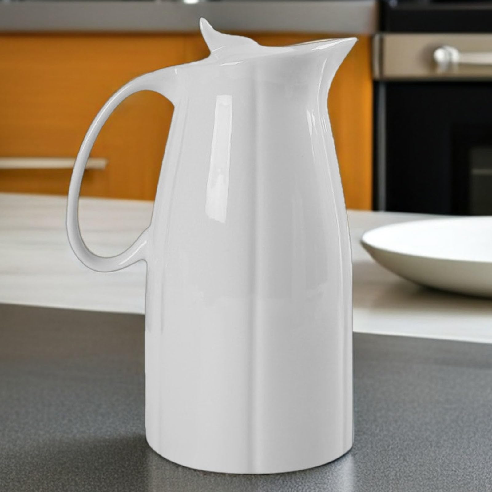 Pichet de Service à Boissons en Céramique Blanche 2300 Ml