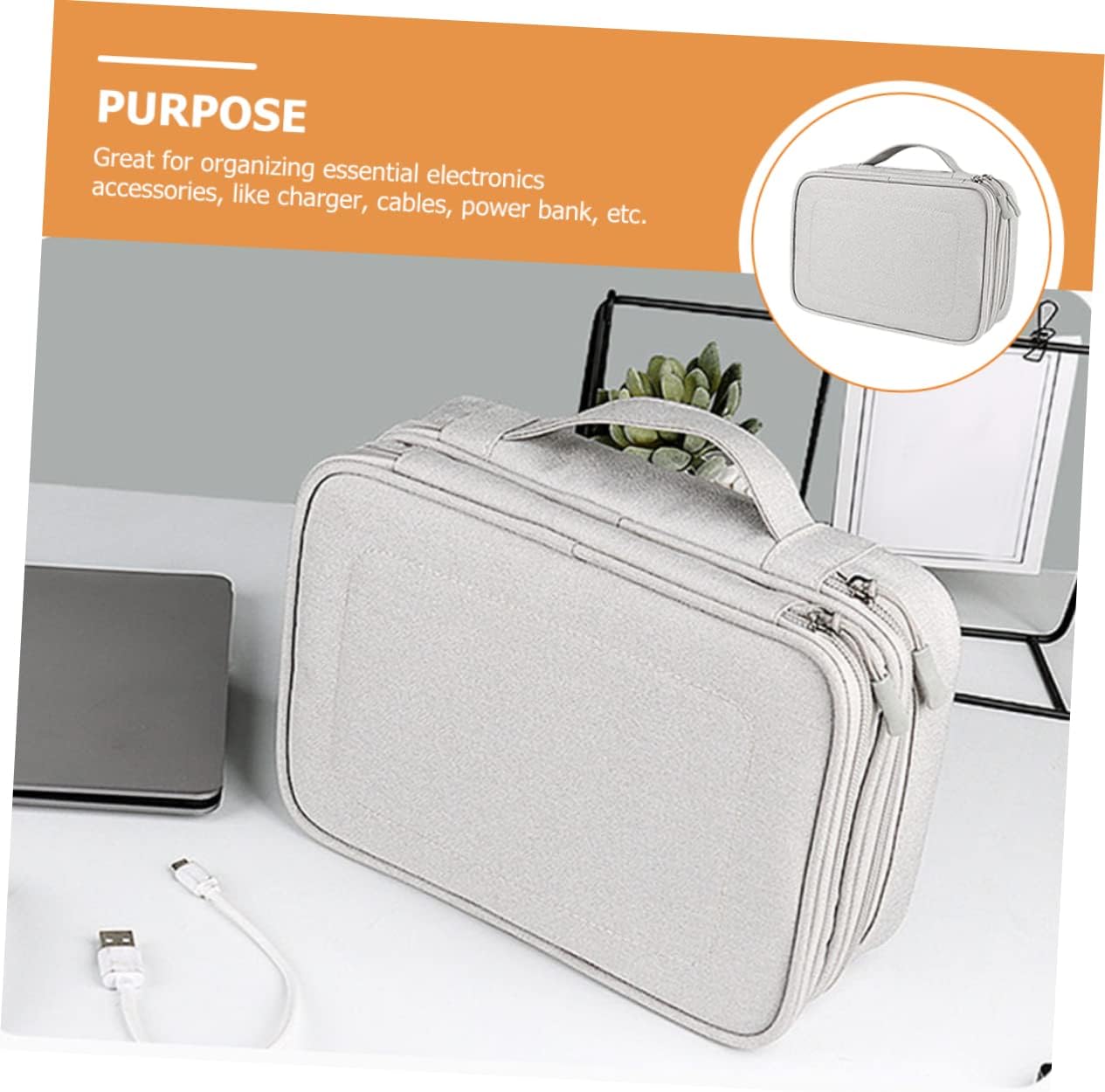 Digital Storage Bag Travel Cord Organizer Case Large Capacity Usb Cables Storage Bag