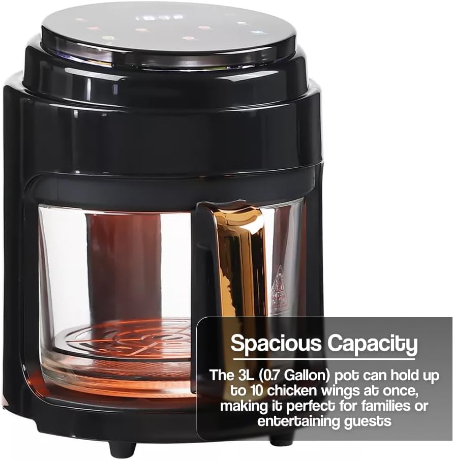 Air fryer pot showing 3L capacity