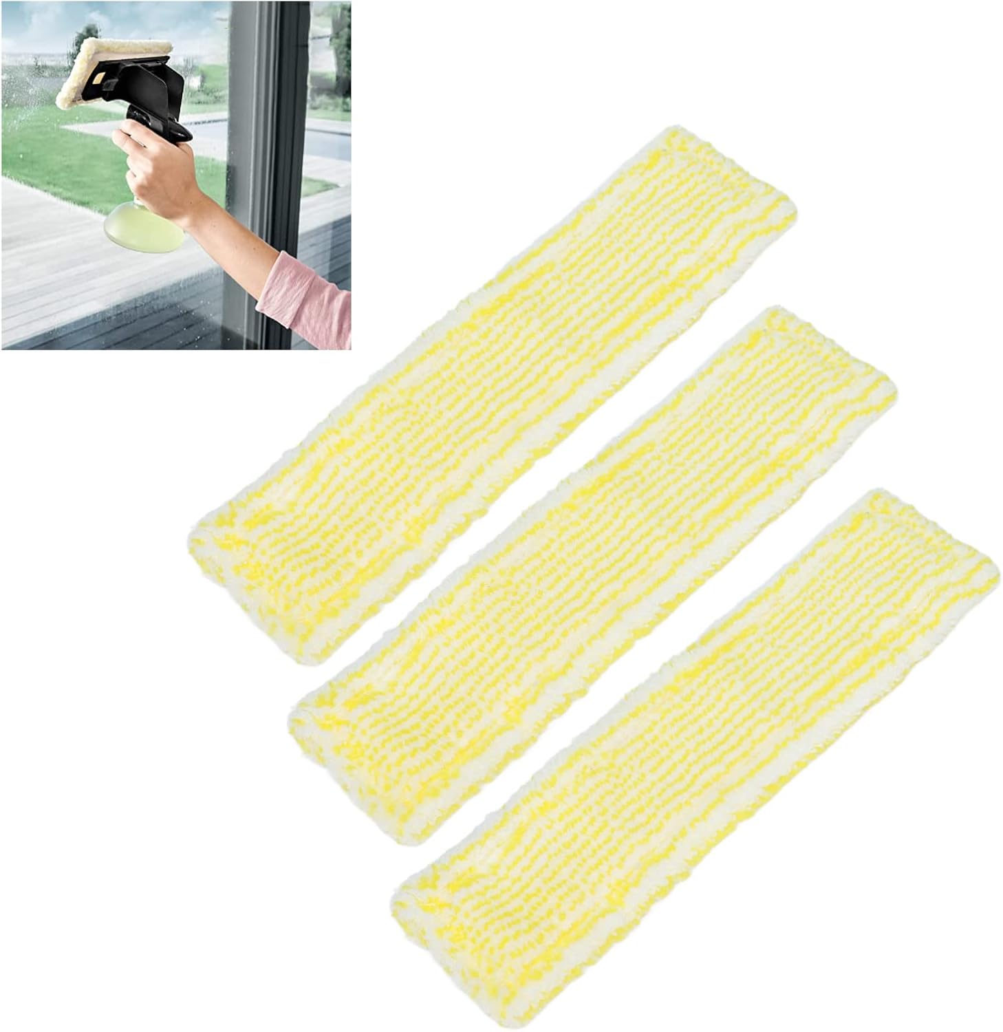 VINGVO Window Cleaner Replacement Pad, Window Cleaner Pad Environmental Protection Detachable Durable for Karcher WV2 WV5 for Home for Living Room - Image 4