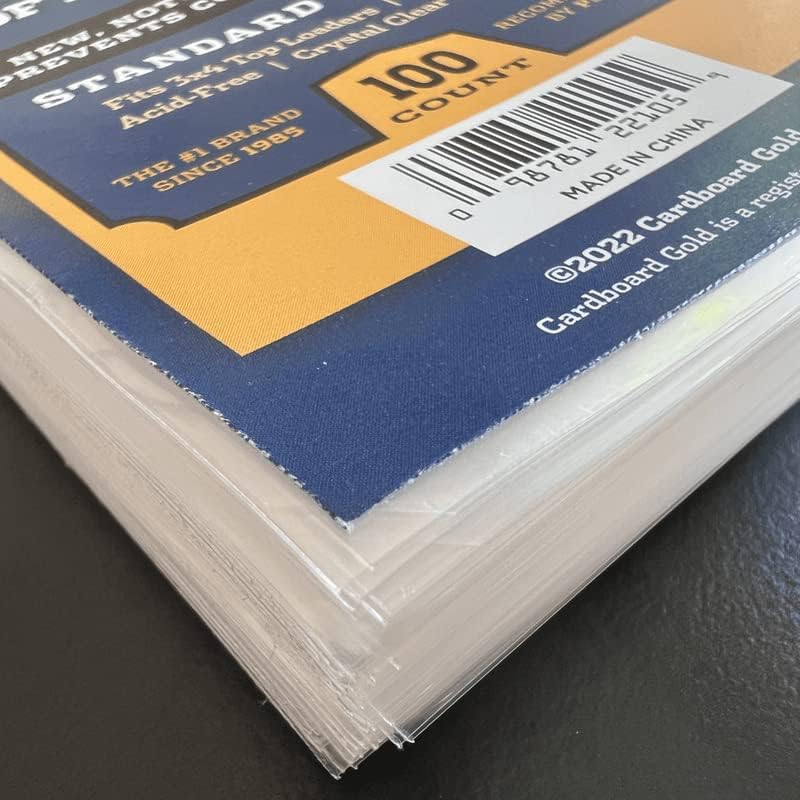 Cardboard Gold Notched Card Sleeves - Standard/Regular (100 Count Pack)