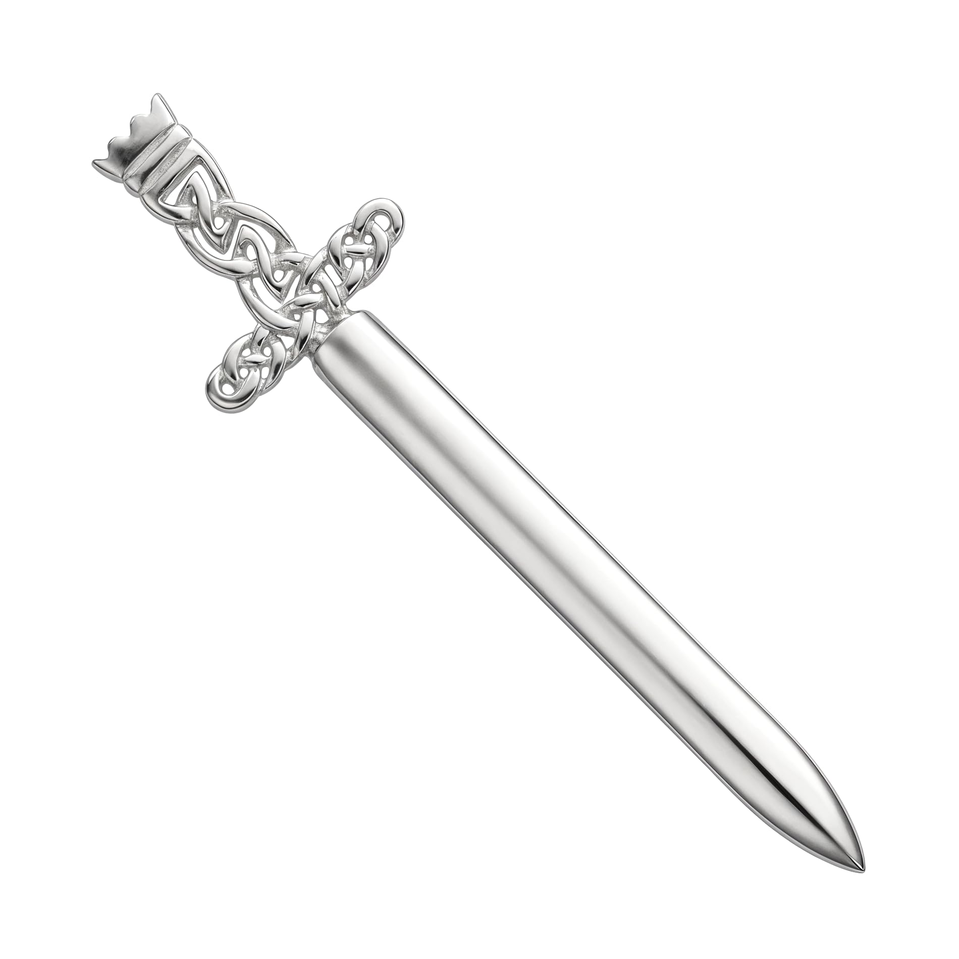 Pin Falda Escocesa, con Espada extraíble, de Plata de Ley