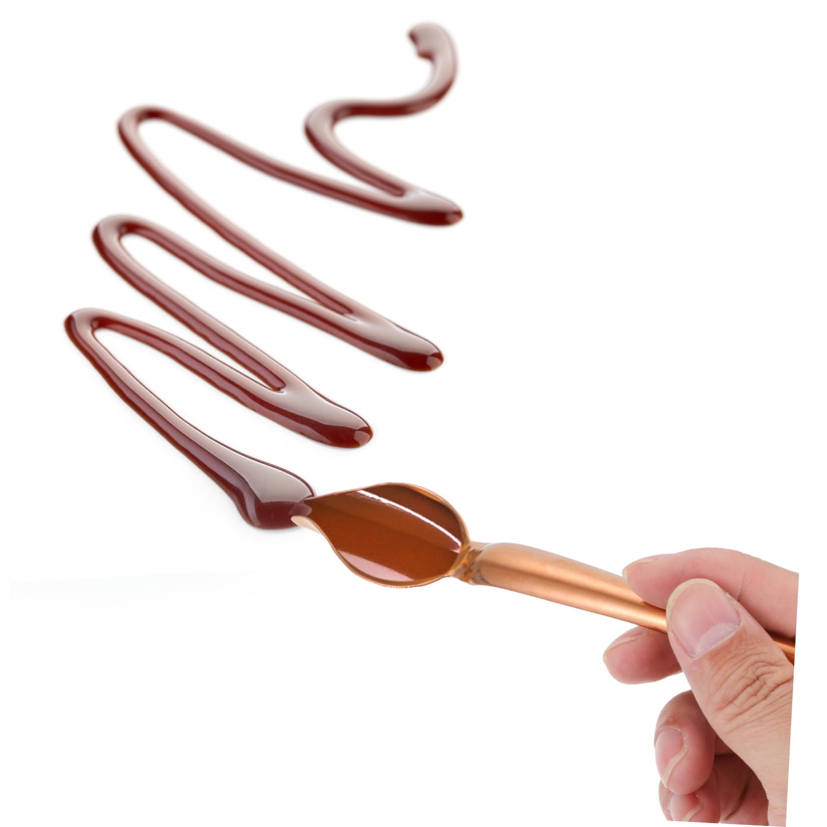 OUNONA 2Pcs Saucier Decorating Spoons Food Grade Drizzle Spoons for Baking Western Food Decoration Smooth Handles Design