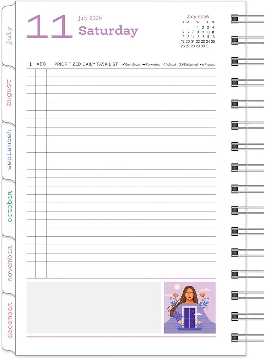 FranklinCovey - Her Point of View Planning Notebook | Six-Month Wire-Bound (Classic, Jul 2026 - Dec 2026)