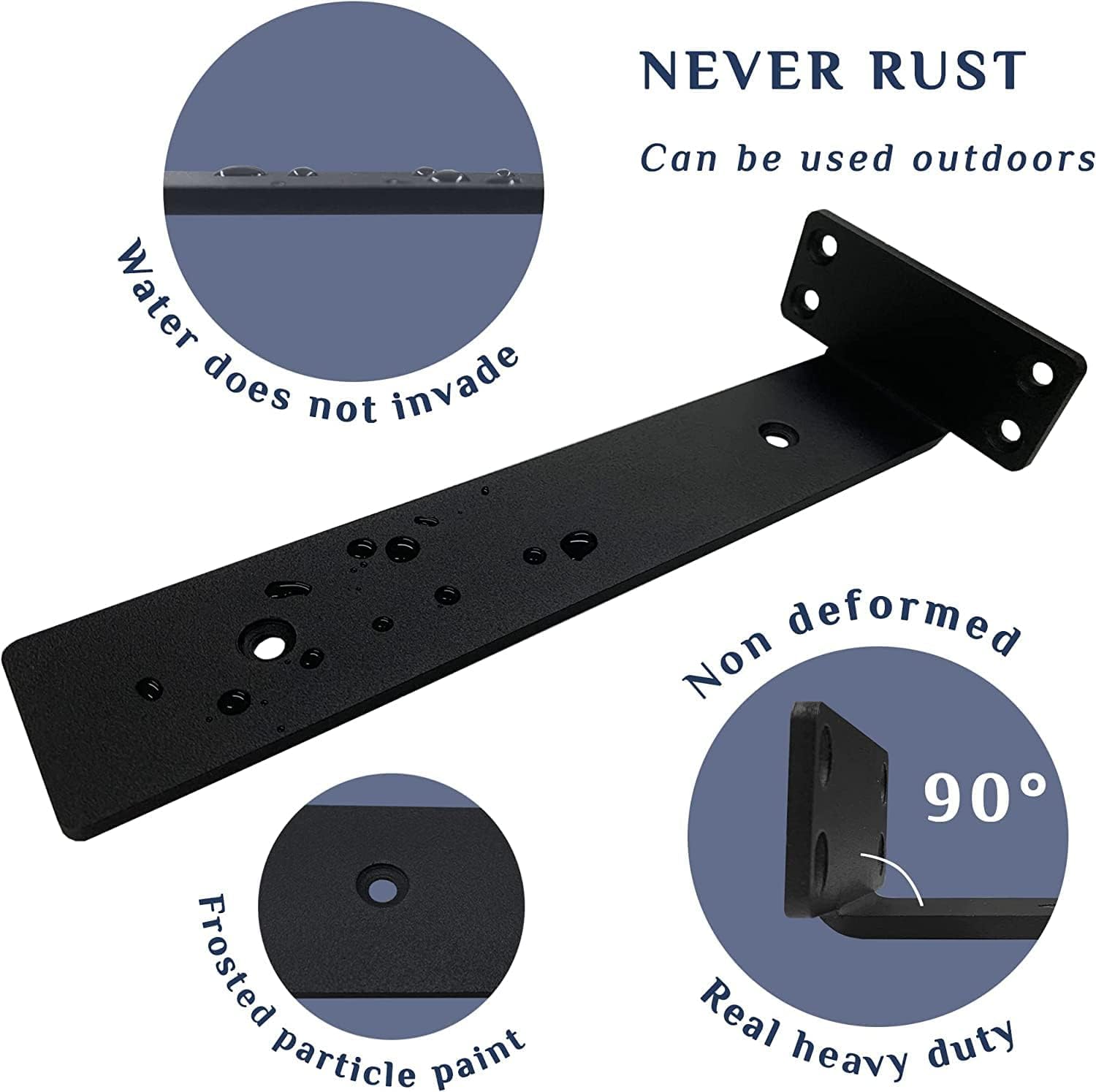 Mardili Floating Shelf Brackets 6 Pcs of 6 inch Heavy Duty Industrial Shelf Bracket with Spirit Level - Image 3