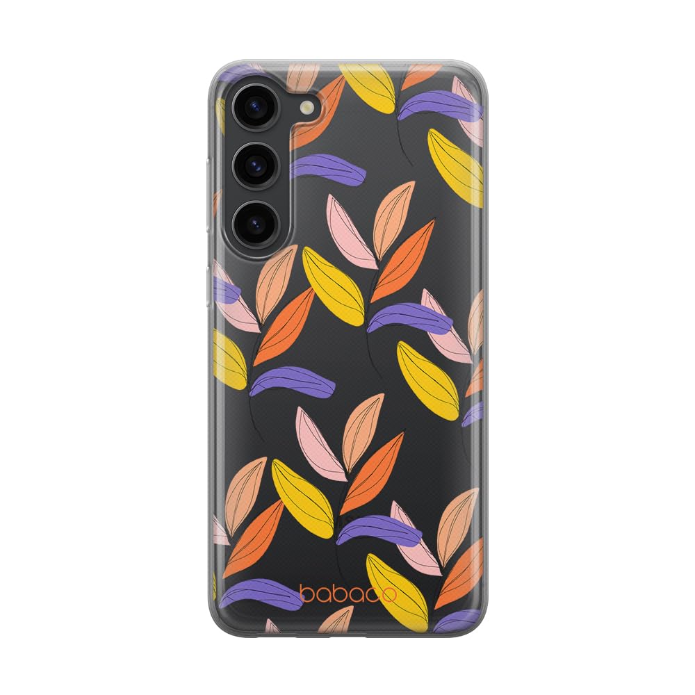 Babaco ERT GROUP mobile phone case for Samsung S23 PLUS original and officially Licensed pattern Plants 007 optimally adapted to the shape of the mobile phone, partially transparent