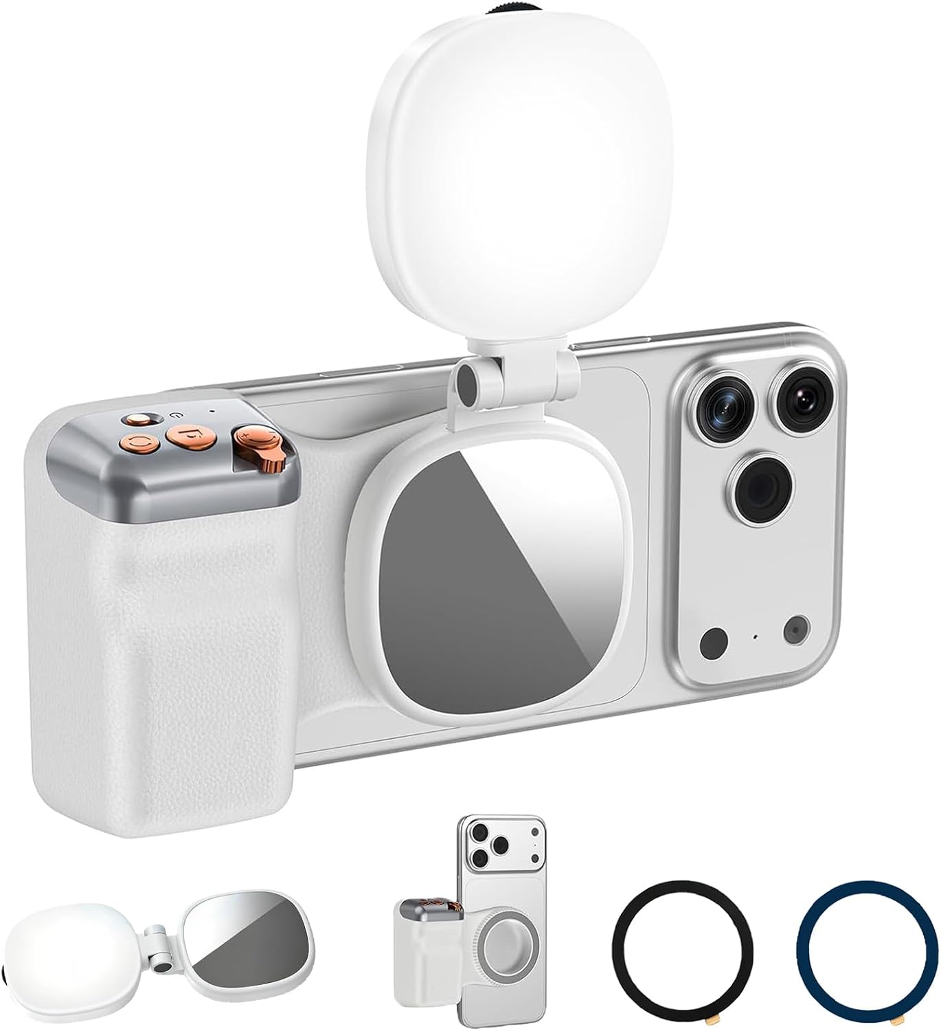 DSLR-Style Magnetic Phone Camera Grip, Phone Selfie Grip Kit