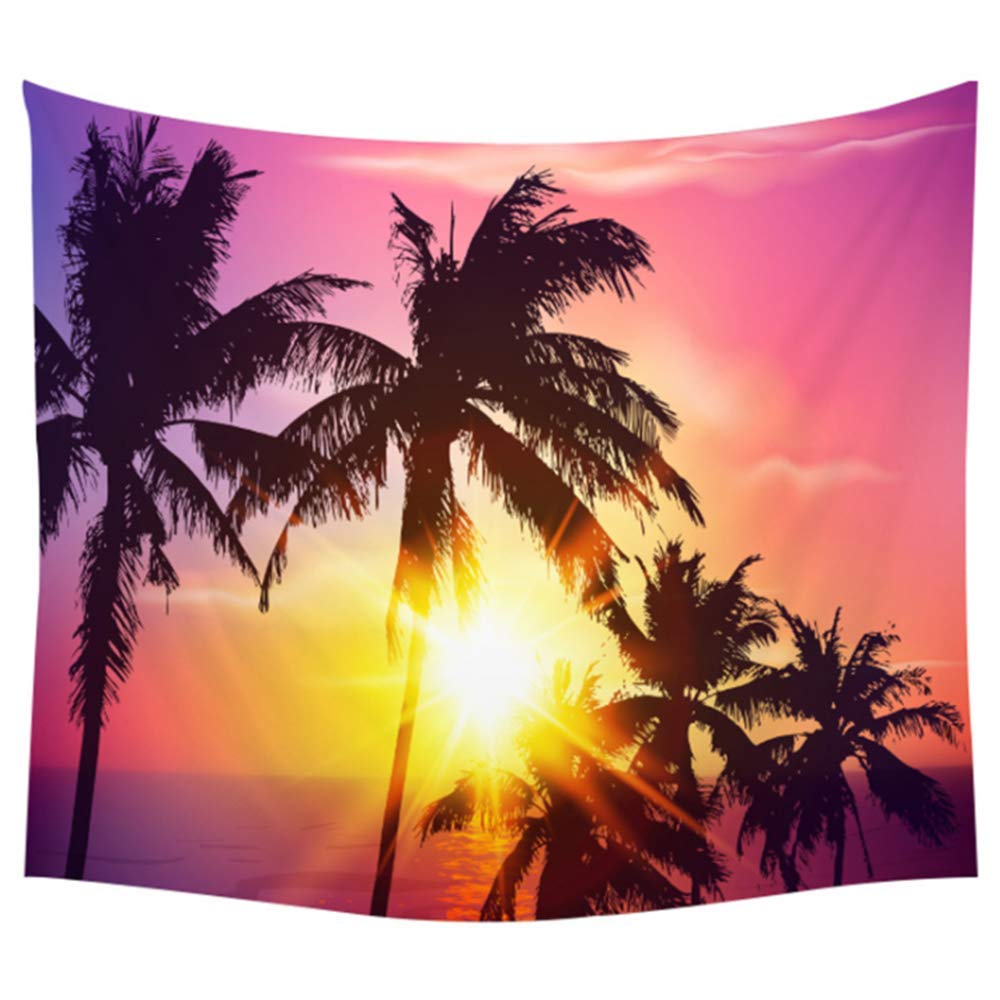 Coconut Tree Coast Printed Tapestry Wall Hanging Home Decoration