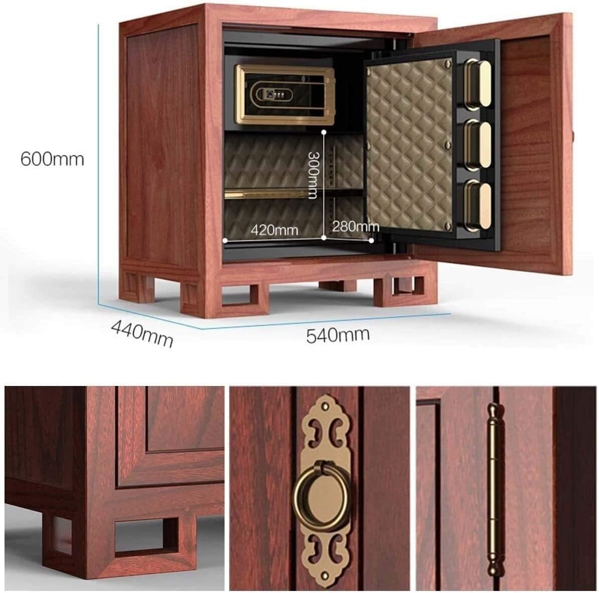 Fireproof Waterproof Safe Safes and Lock Boxes, Money Box Electronic Digital Fingerprint Home Steel Safe for Office Hotel Cash for Home Office Cash Use Storage,