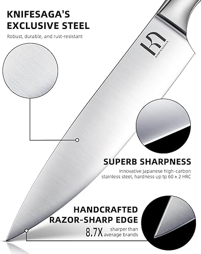 Miniatura 2 de Juego de cuchillos de cocina de alta calidad con bloque, 14 cuchillos japoneses de acero inoxidable de alto carbono para cocina, juego de cuchillos