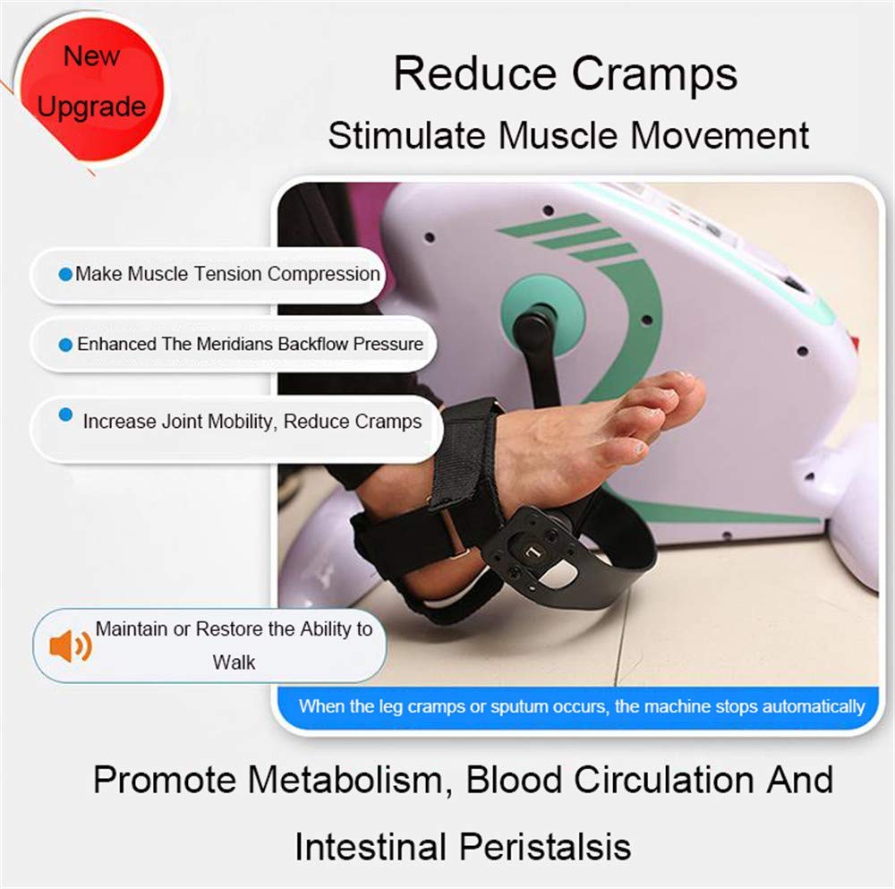 Unter dem Schreibtisch Pedaltrainer Fitness elektrisch motorisierter Mini-Fahrradtrainer, elektrisches Pedalfahrrad tragbare Fitnessübungen Arme/Beine Widerstandszyklus Indoor Gym Minitrainer