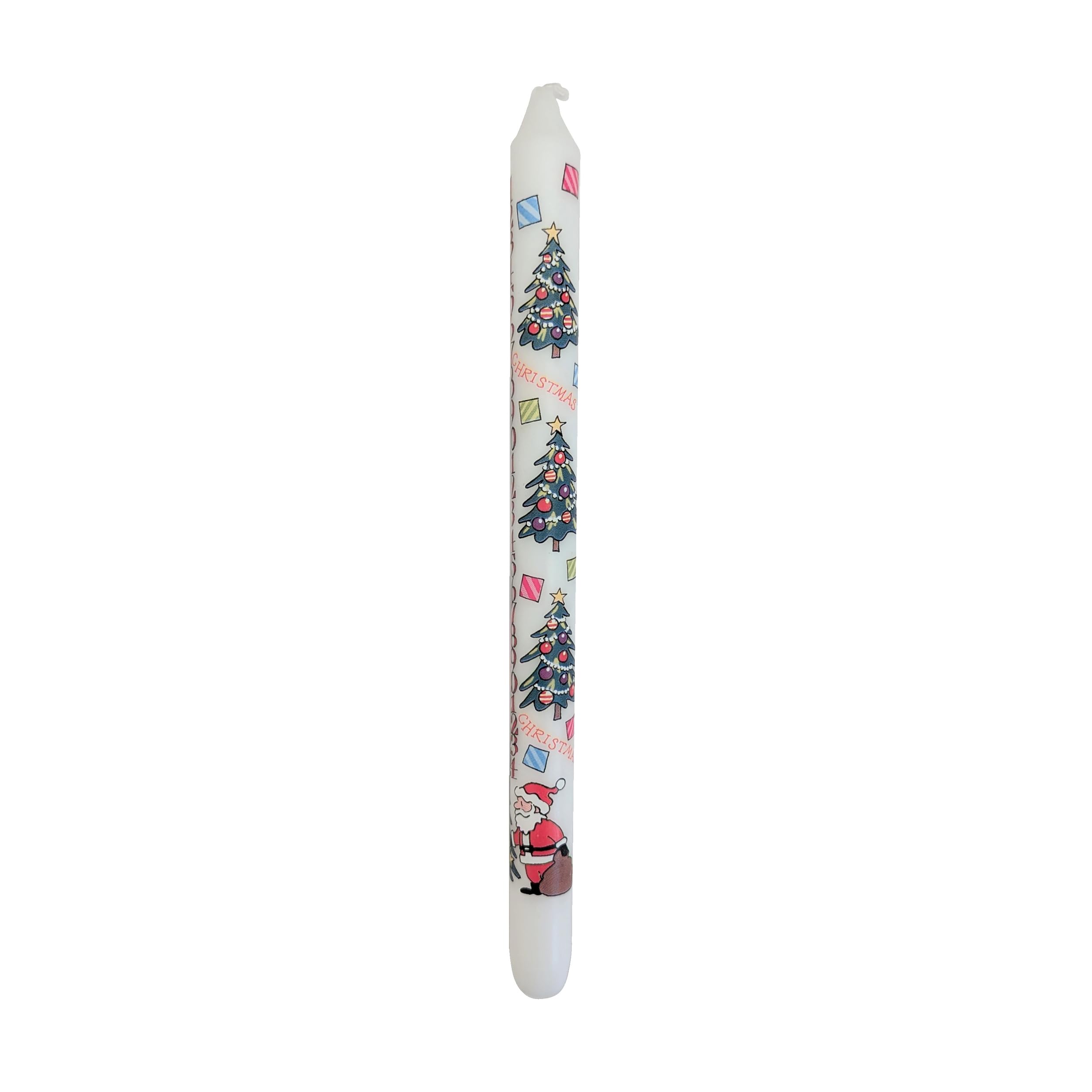 Alison Gardiner Christmas Trees Advent Taper Candle, Unscented Wax Christmas Countdown Candle, 10hr Burn Time, Festive Design - Image 3