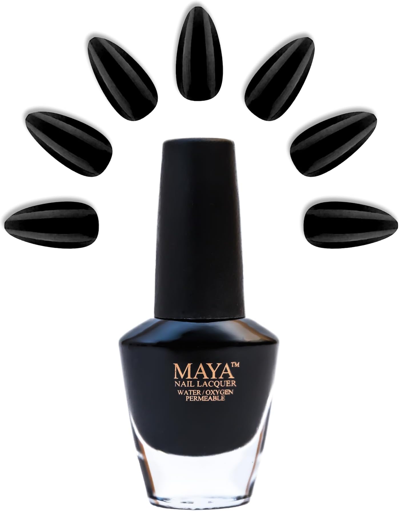 MAYA Cosmetics Nail Polish, Black Seed, 0.4 oz.