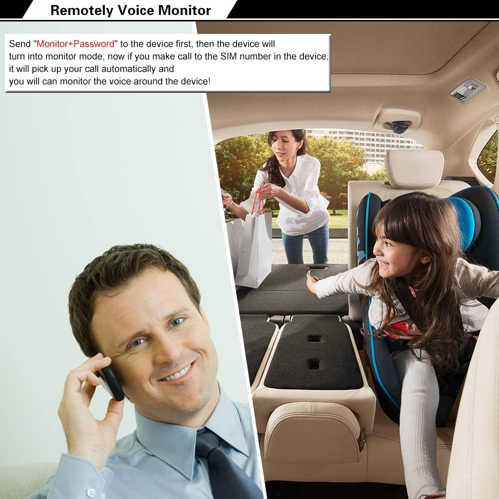 Close-up of the LMHOME GT06 GPS Tracker showing the SIM card slot.