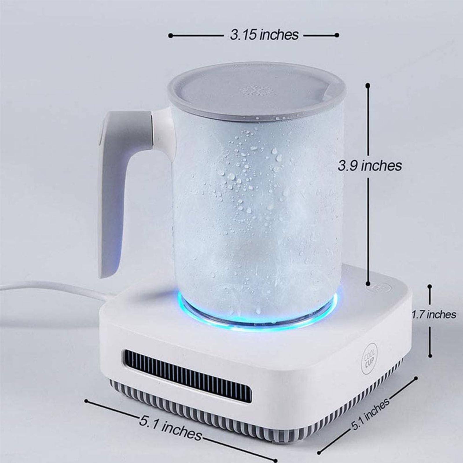 Tazza Refrigerante Rapida Per Bevande, 450ml Raffreddatore Portatile Smart Dispositivo Congelamento Rapido, Tempo Regolabile & Controllo Temperatura 8-55°c, Raffreddatore Elettronico Bottiglia
