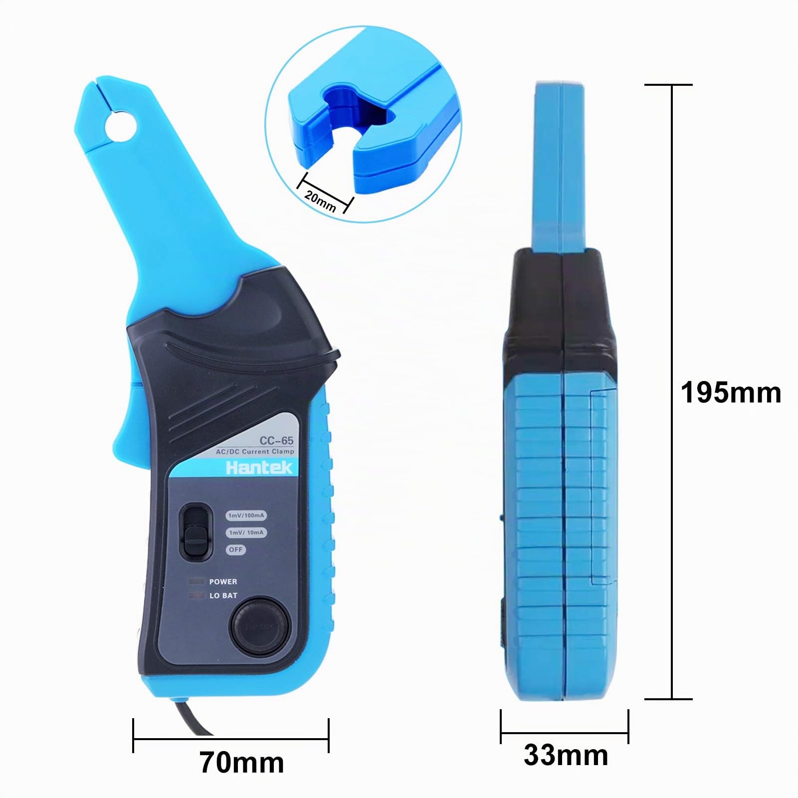 Hantek CC-65 AC/DC Courant Pince Mètre Multimètre Avec Connecteur BNC