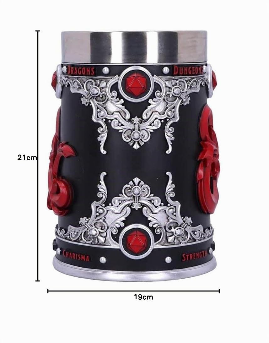 Nemesis Now Dungeons & Dragons Fantasy Rollenspiel Stanzschablone D20, Schwarz, 15.5cm B5358S0