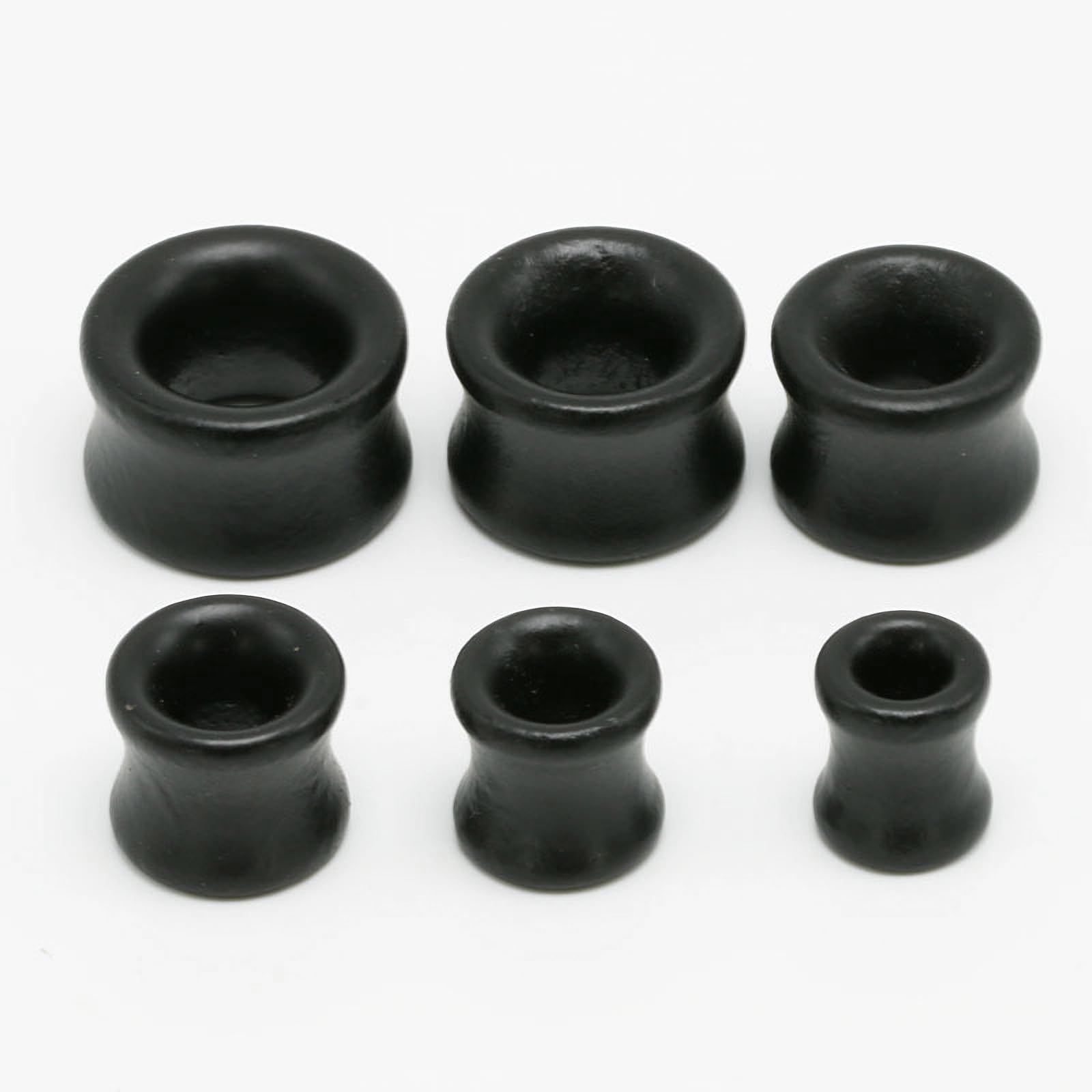 Brązowy drewniany kolczyk do uszu, vintage, drewniany pierścień, zatyczki do uszu, tunele, 0 g (8 mm)