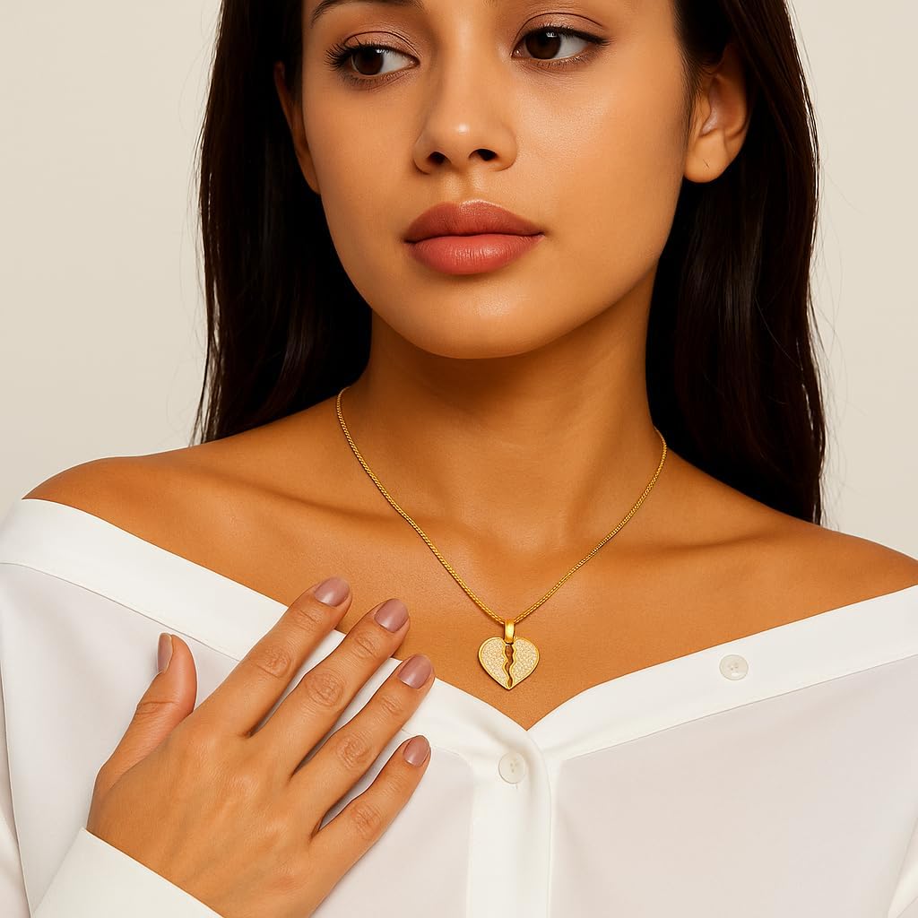 Dainty 14K Gold Plated Heart Necklace for Women - Diamond-Cut Cubic Zirconia Faith Pendant, Adjustable Chain, Spiritual Love Gift for Her - Image 6