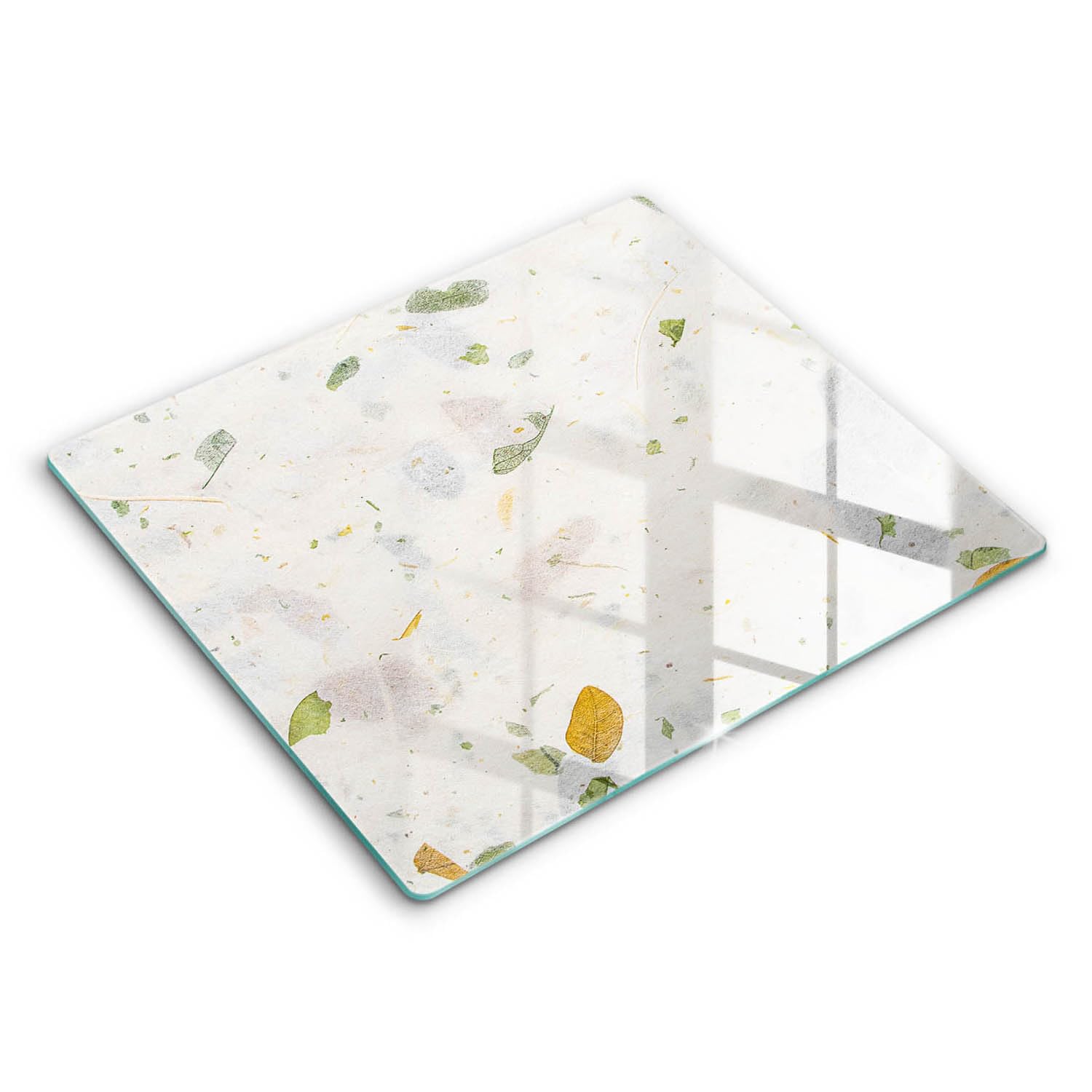 Planche à découper induction 60x52cm haut de gamme Wallfluent design artistique feuilles tombantes