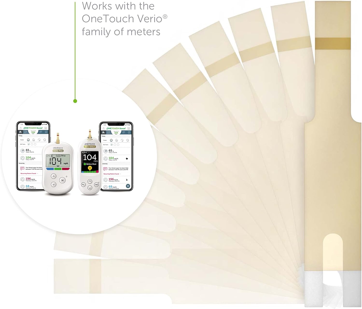 OneTouch Verio Diabetes Test Strips Value Pack - 30 Count (6 Pack) : Health & Household