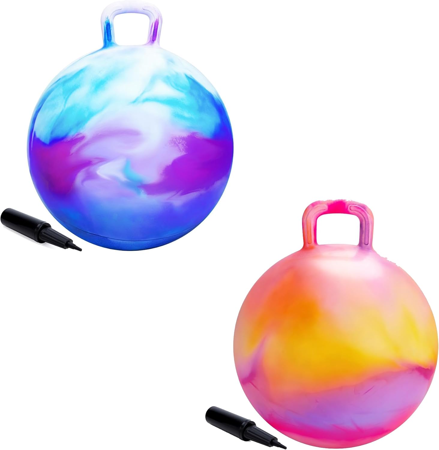 Upper Rider 2 Pack Hopper Balls for Kids 3-6, 18" Hippity Hop Ball for Kids, Outdoor Activity Toy for Age 3 4 5