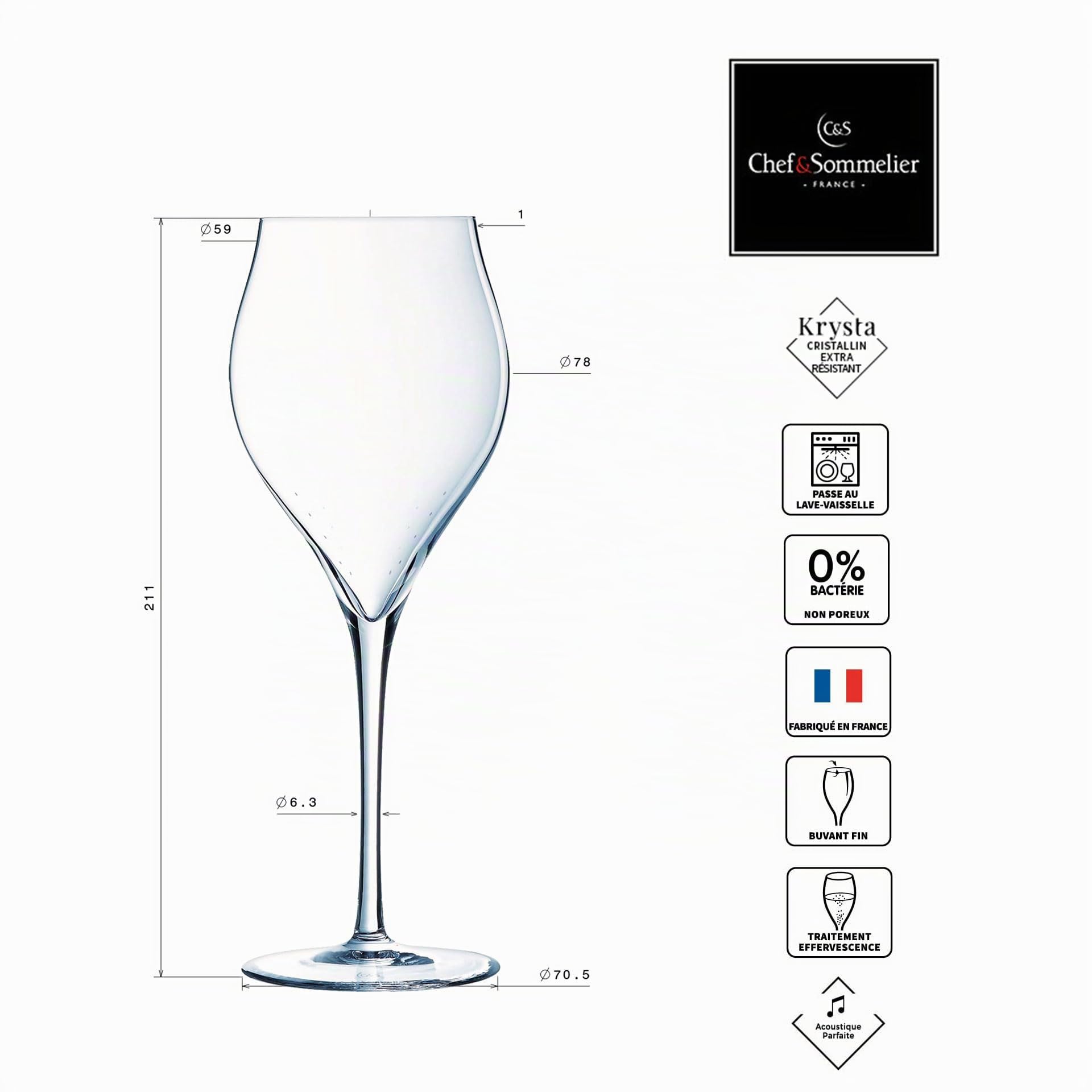 Chef&Sommelier Exaltation Flûte Champagne 30cl Set 6