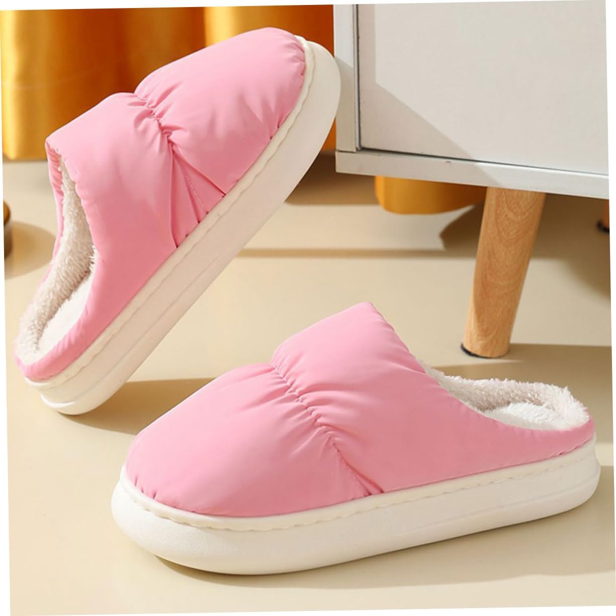 Homoyoyo 1pair Usb Heated Plush Slippers Reusable Foot Warmers for Comfort Fast Heating Heating Shoes for Home Use Soft and Cozy Foot Protector for Couples