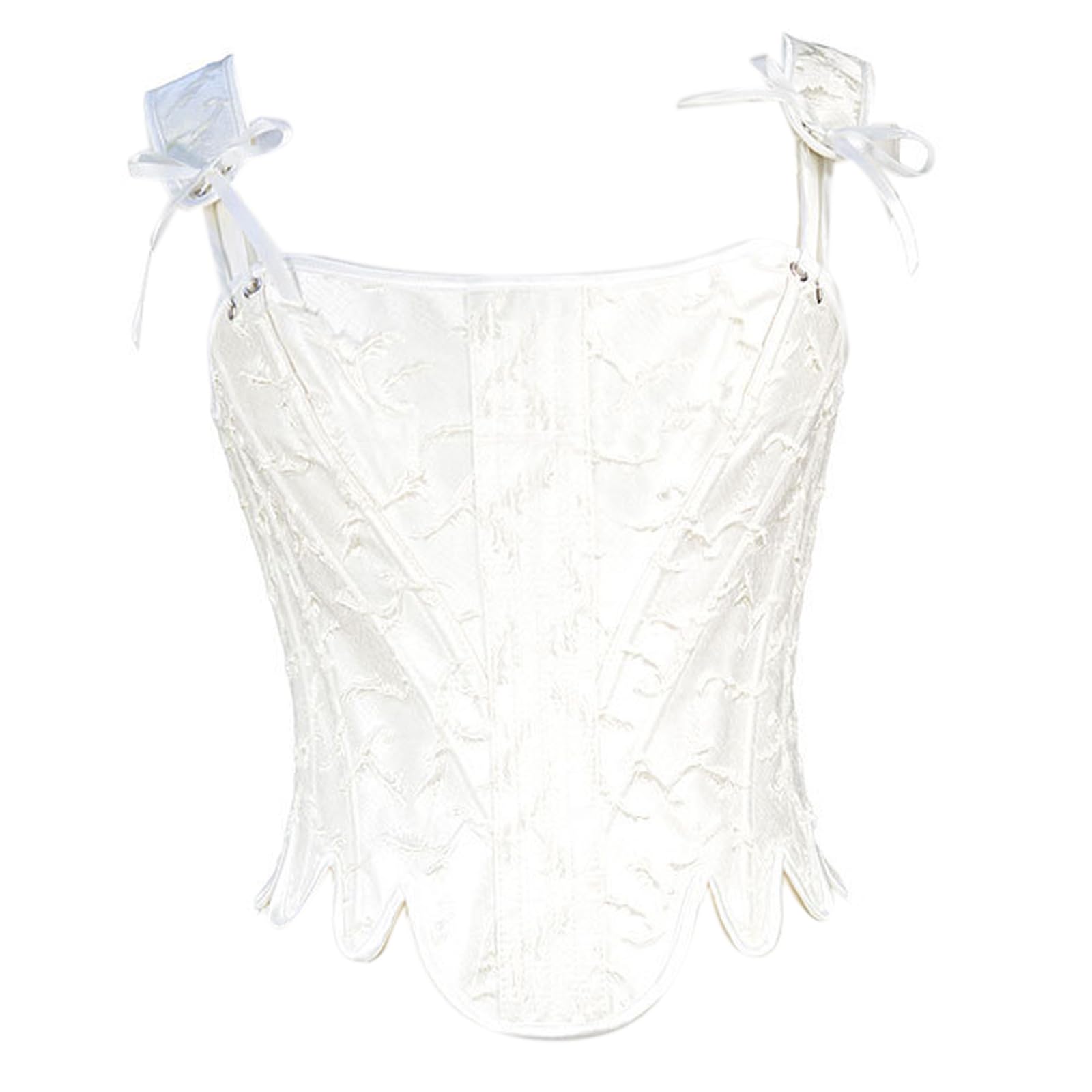Corset dos désossé en satin et bustier crop top féminin - 7