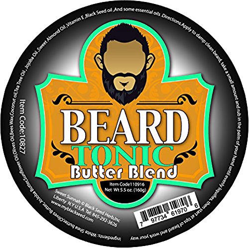 SweetSunnah's Beard Tonic Leave in Conditioner - All Natural Oils and Butters - Not tested on Animals - Beard Growth Formula