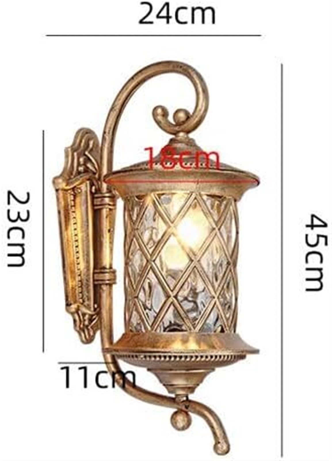 Applique Murale étanche en pin, éclairage d'extérieur, éclairage de Porche, Cage en Verre, luminaires extérieurs E27, Montage Mural, Appliques murales étanches IP44 pour Garage et terrasse