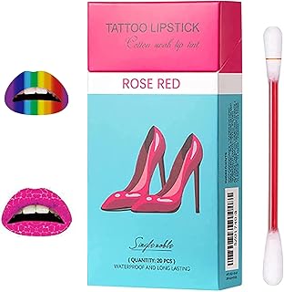 LELEBEAR Lápiz labial de tatuaje, hisopo de a...