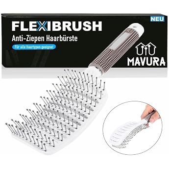 FLEXIBRUSH Professional Hair Brush Without Pulling Detangling Brush Comb Brush for Women Men & Children Detangle Brush Anti-Tangle Detangler Comb