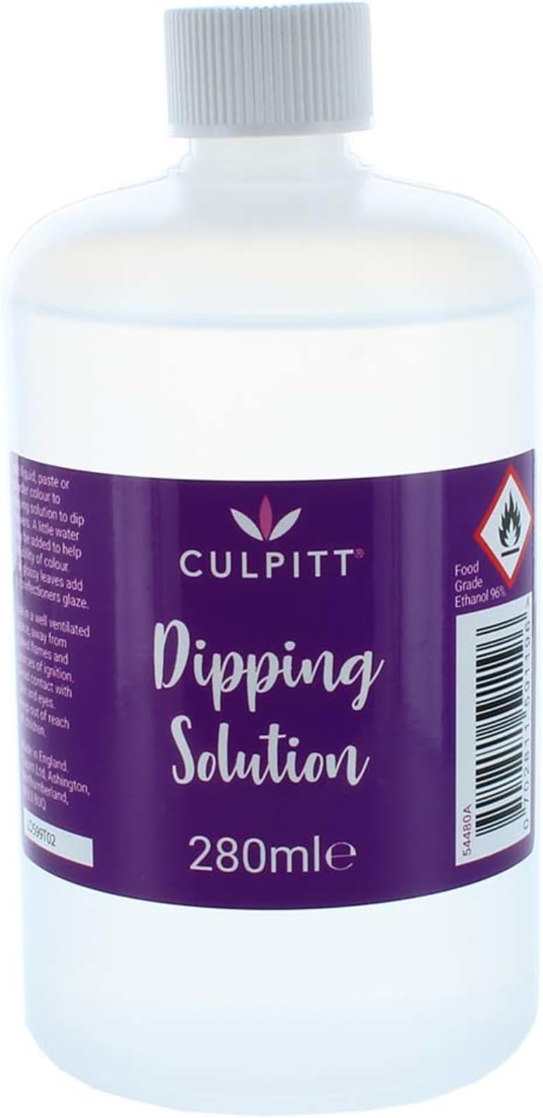 Culpitt Dipping Solution, Rejuvenator Spirit For Sugarcraft and Cake Decorating, Food Grade Ethanol, Food Colouring Thinner - 280ml