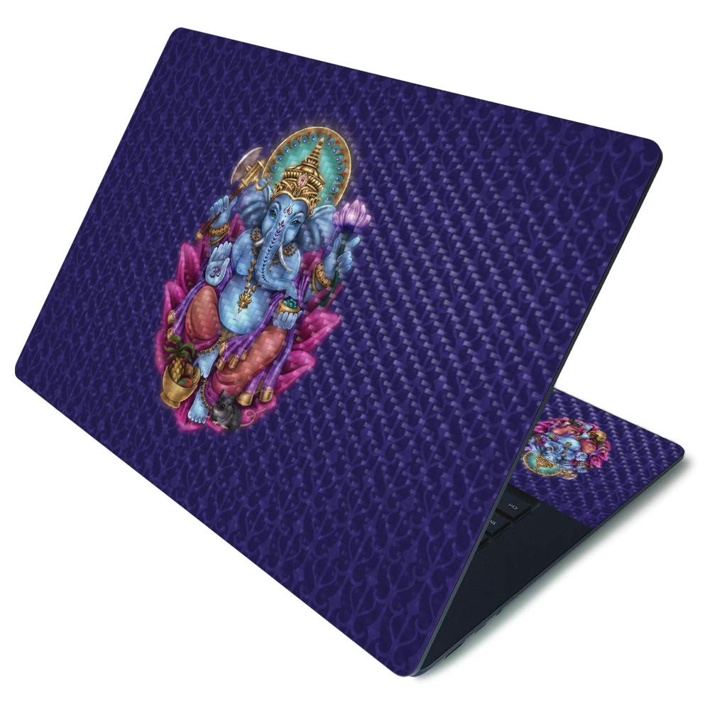 MightySkins Carbon Fiber Skin for Microsoft Surface Laptop 3 15" - Ganesha Elephant | Protective, Durable Textured Carbon Fiber Finish | Easy to Apply, Remove, and Change Styles | Made in The USA