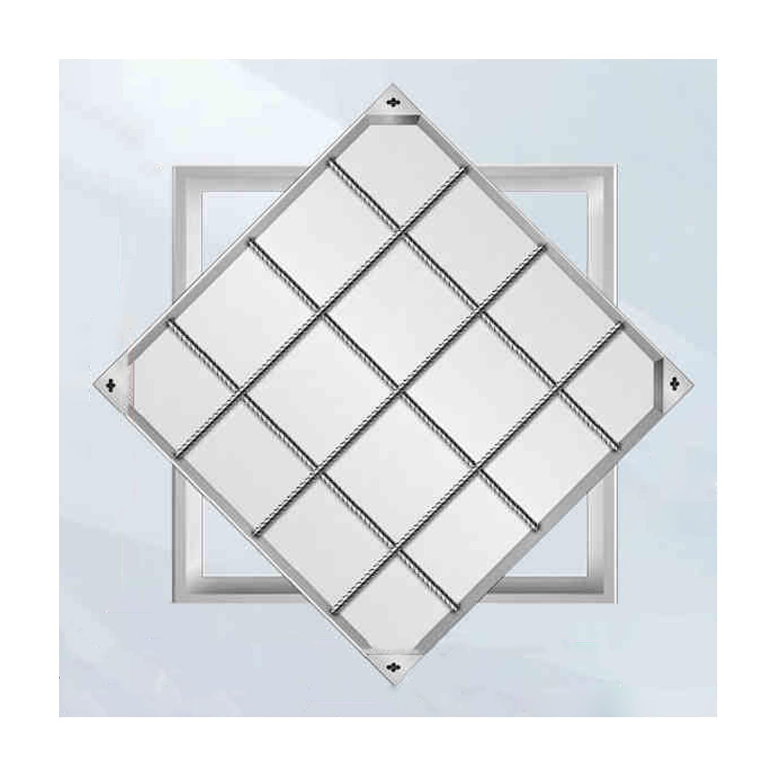 Manhole Covers, Stainless Steel Inspection Chamber Cover，Manhole Cover，Reasonable Structure,Strong Adaptability(80 * 80 * 8cm/31.4 * 31.4 * 3.14in)
