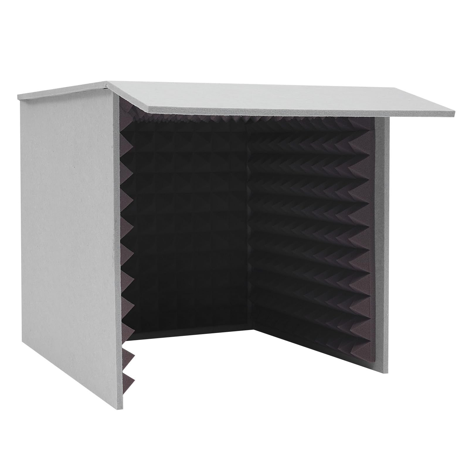 OUKANING Tragbare Schallschutz Box 60cm, faltbar für Home-Studio, Podcast | Faltbare Schallschutzhaube mit Akustikschaum. für Podcast, Gesang, Studio. Leicht & kompakt