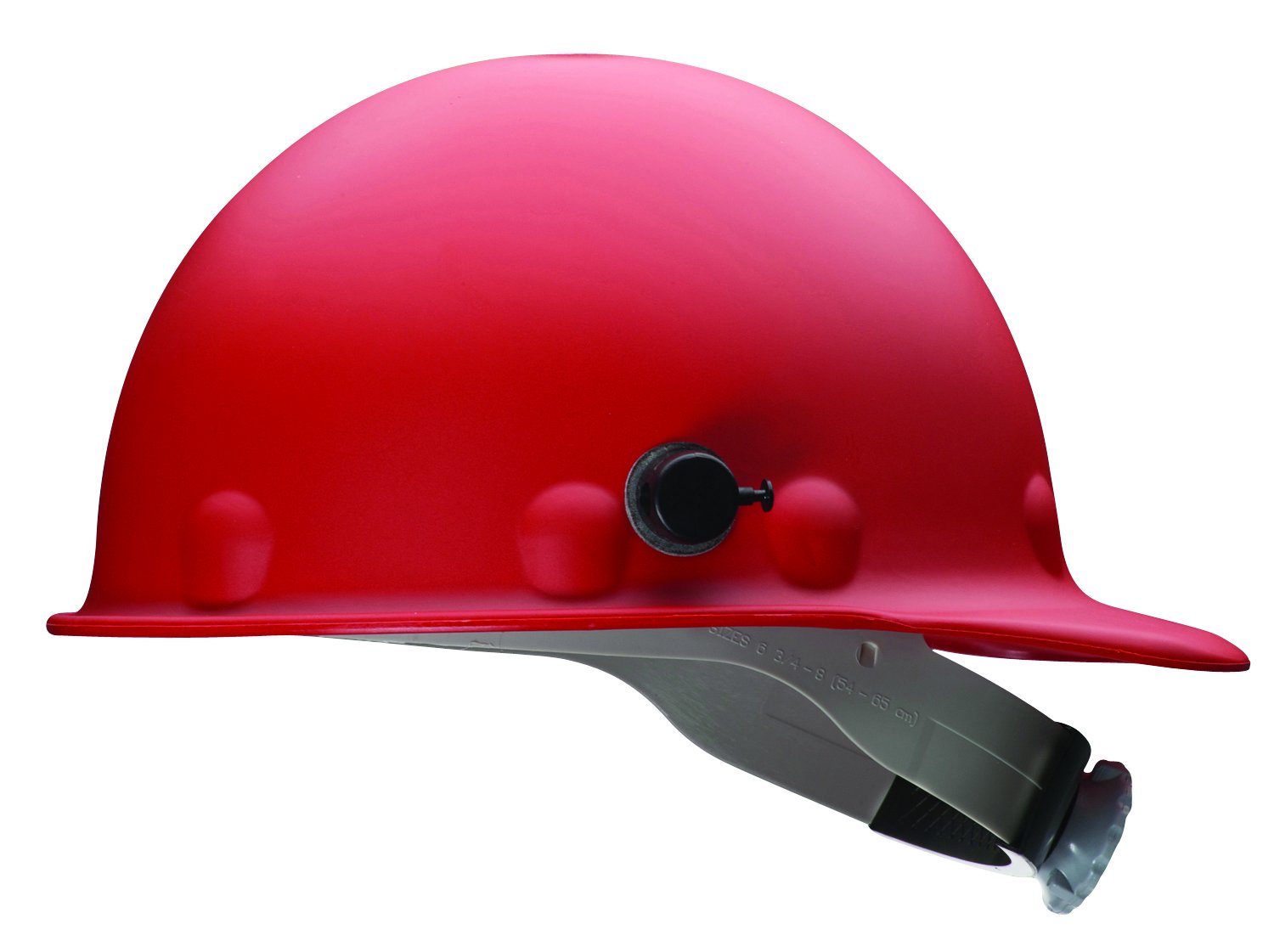 Honeywell Fibre-Metal by P2HNQRW15A000 Super Eight Fiber Glass Ratchet Cap Style Hard Hat with Quick-Lok, Red
