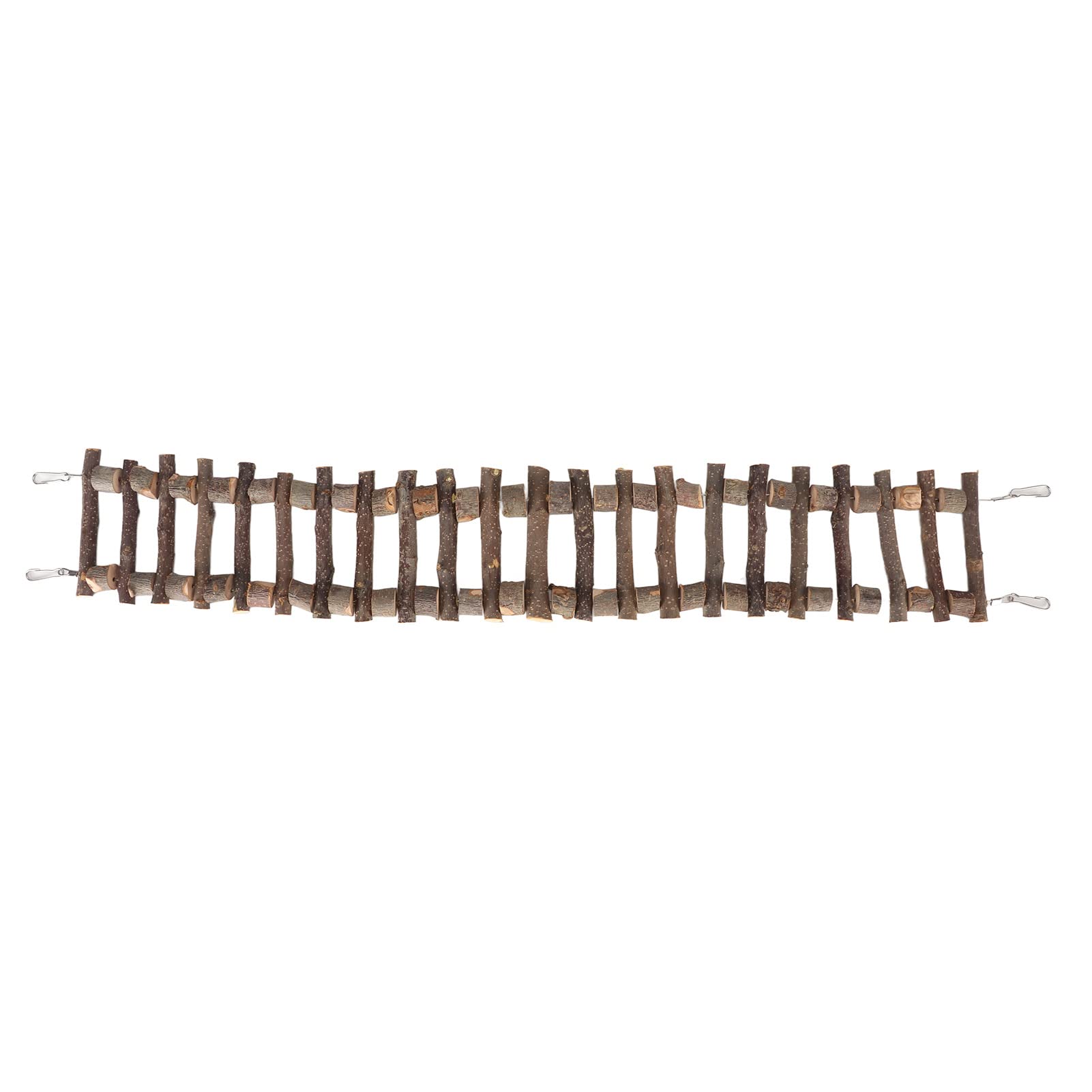 Pssopp Ponte a Scala in Legno per Uccelli, Ponte a Scala in Legno Flessibile Lungo e Durevole per Topo Pappagallo Criceto (70 Centimetri)