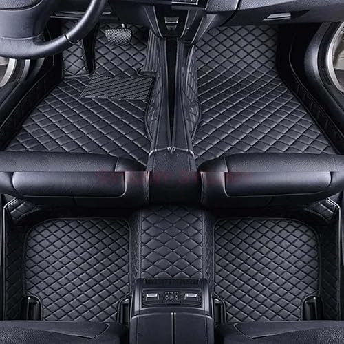 WUURAA Custom Car Floor Mat for VW Golf 7 7.5 MK7 MK7.5 2014-2020,Full Coverage Leather Waterproof Pad Car Mats Foot Covers Car Accessories,A Black 3Pcs