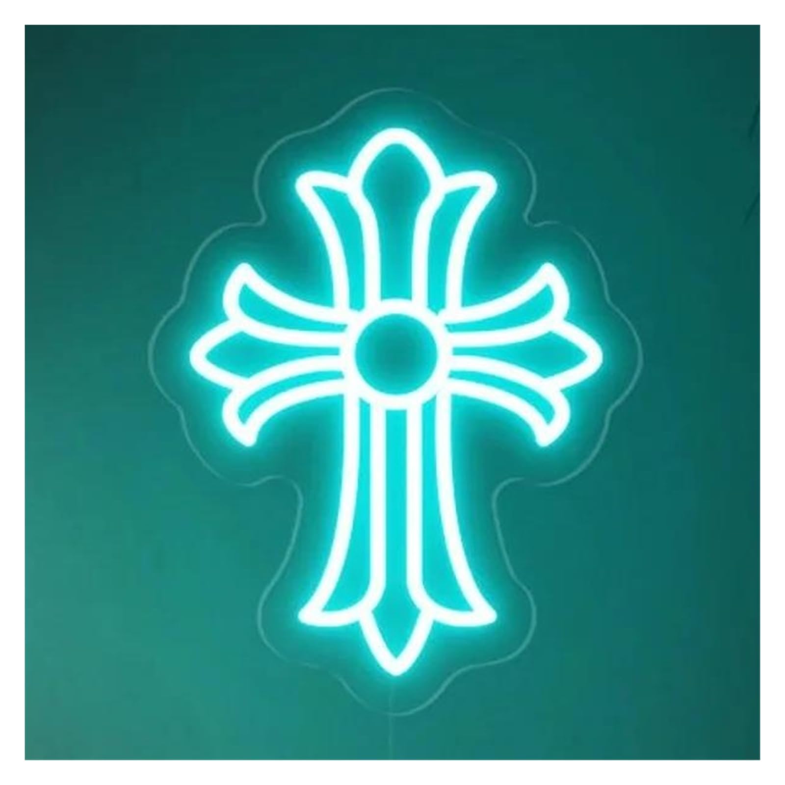 Lemst B Signs Lamp Cross Neon Sign Light Dimmable Us Powered For Edroom Shop Clu Party Home Wall Decoration 38Cmx33cm(B)