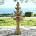 Sag Harbor Italian Outdoor Floor Water Fountain 66" High with LED Light 4 Tiered Decor for Garden Patio Backyard Deck Home Lawn Porch House Relaxation Exterior Balcony - John Timberland Stone