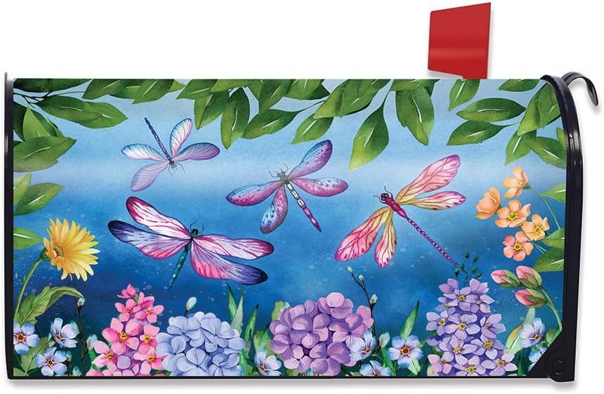 Spring Dragonflies Oversized Mailbox Cover Oversized