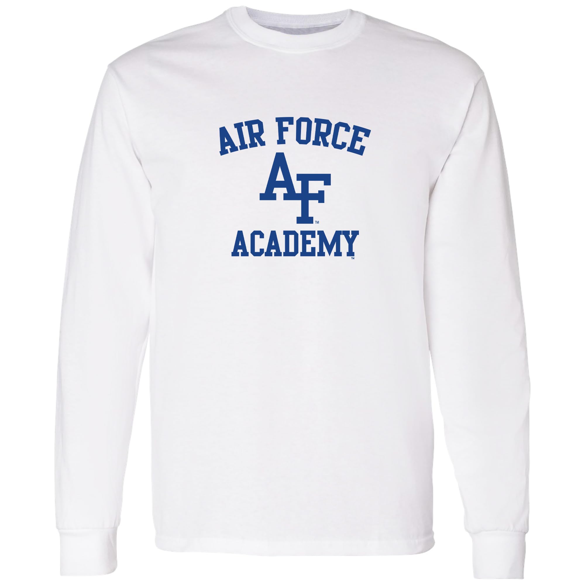 NCAA Officially Licensed College - University Team Color Arch Logo Long Sleeve, Air Force Academy Falcons White, XXL — image 1