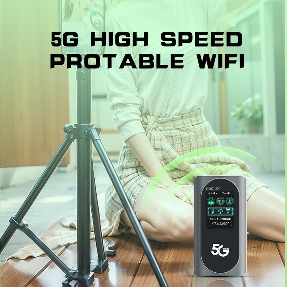 Router WiFi 5G Portatile Pocket Mifi WiFi6 Dual-Band Wireless Router Portatile Tascabile da 4000 mAh con Slot per Scheda SIM