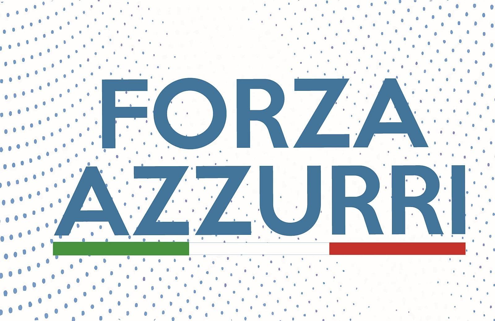 I COUNT CALCOLATRICI White flag Forza Azzurri with tricolor, celebrates victory Naples (70x50cm)