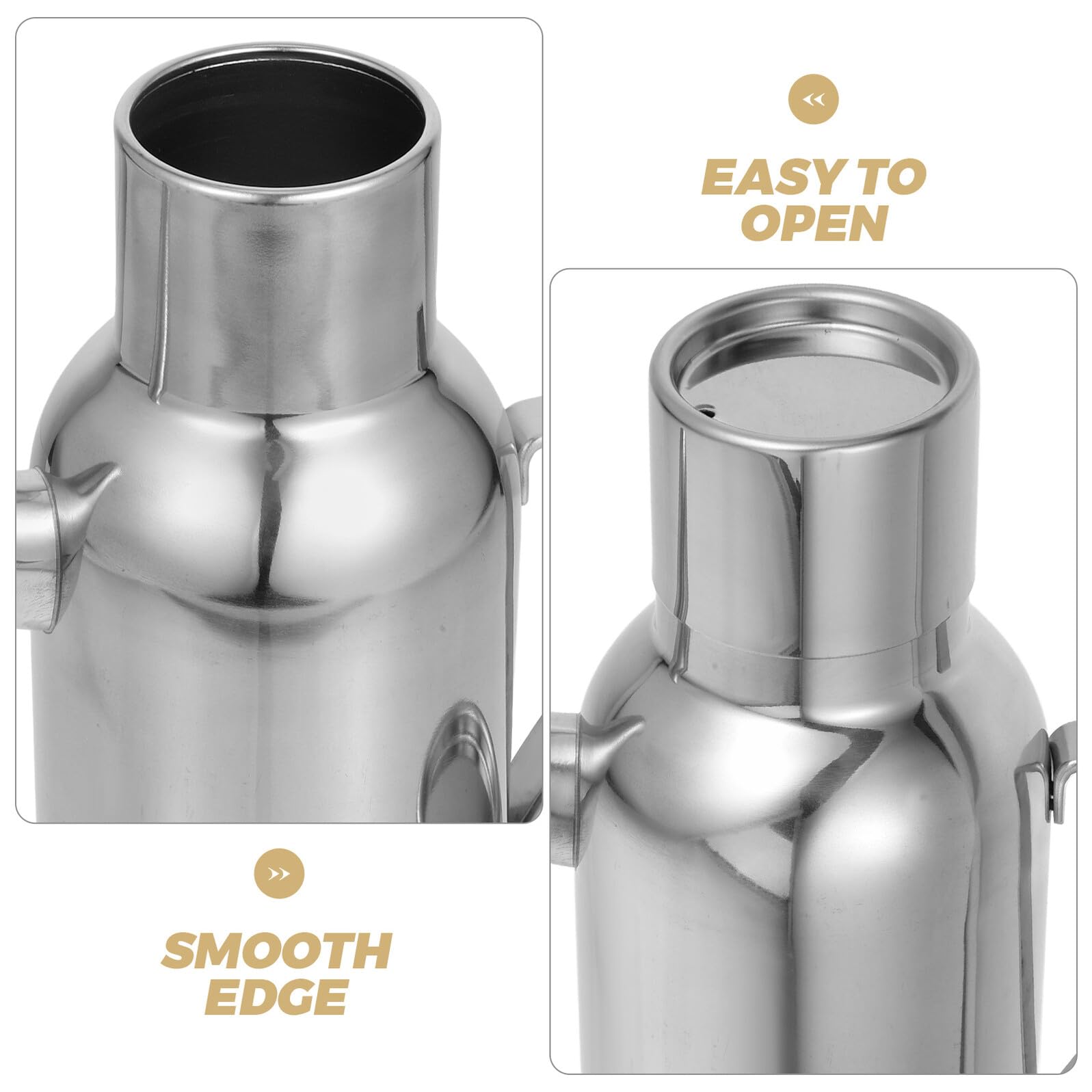 Dispensador de Aceite de Acero Inoxidable 800ml Plata | Uso en Cocina, Fácil de Limpiar y No Daña Manos, Acabado Redondo de Fabricación Cuidada